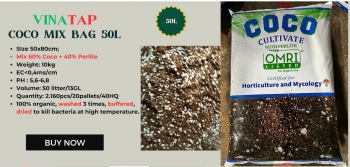 Giá Thể Trộn Xơ Dừa and Perlite VinaTap Sỉ Lớn – Tỷ Lệ 70/30, 60/40 Chuẩn Quốc Tế
