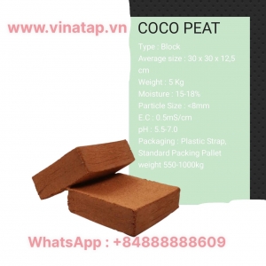 Than bùn dừa, Cocopeat Việt Nam | Nhà máy VinaTap sản xuất | Phù hợp xuất khẩu trồng cây và lót chuồng trại | Cocopeat VinaTap