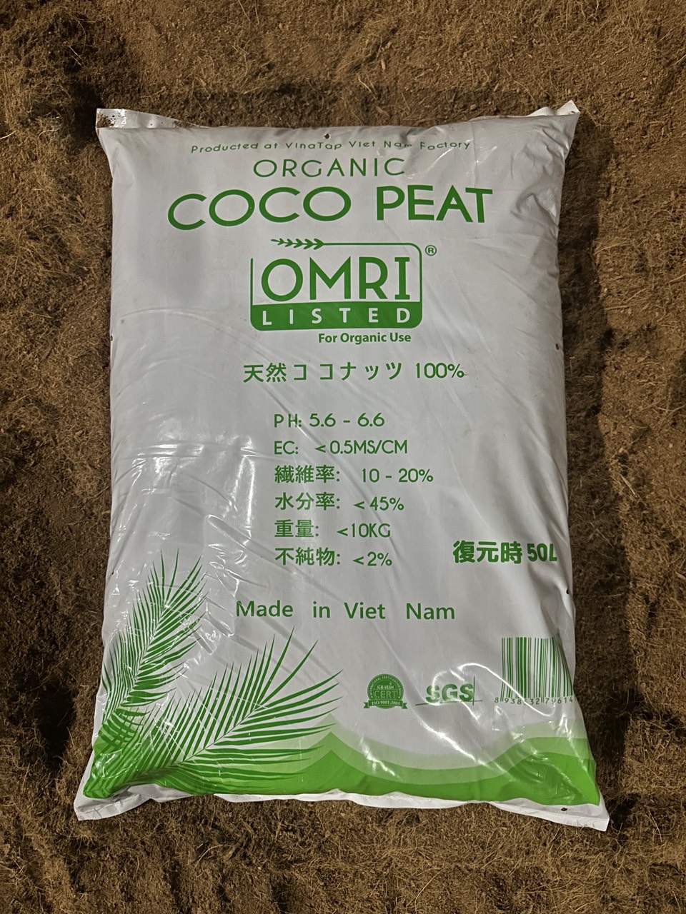 coco peat 50L VinaTap Japan