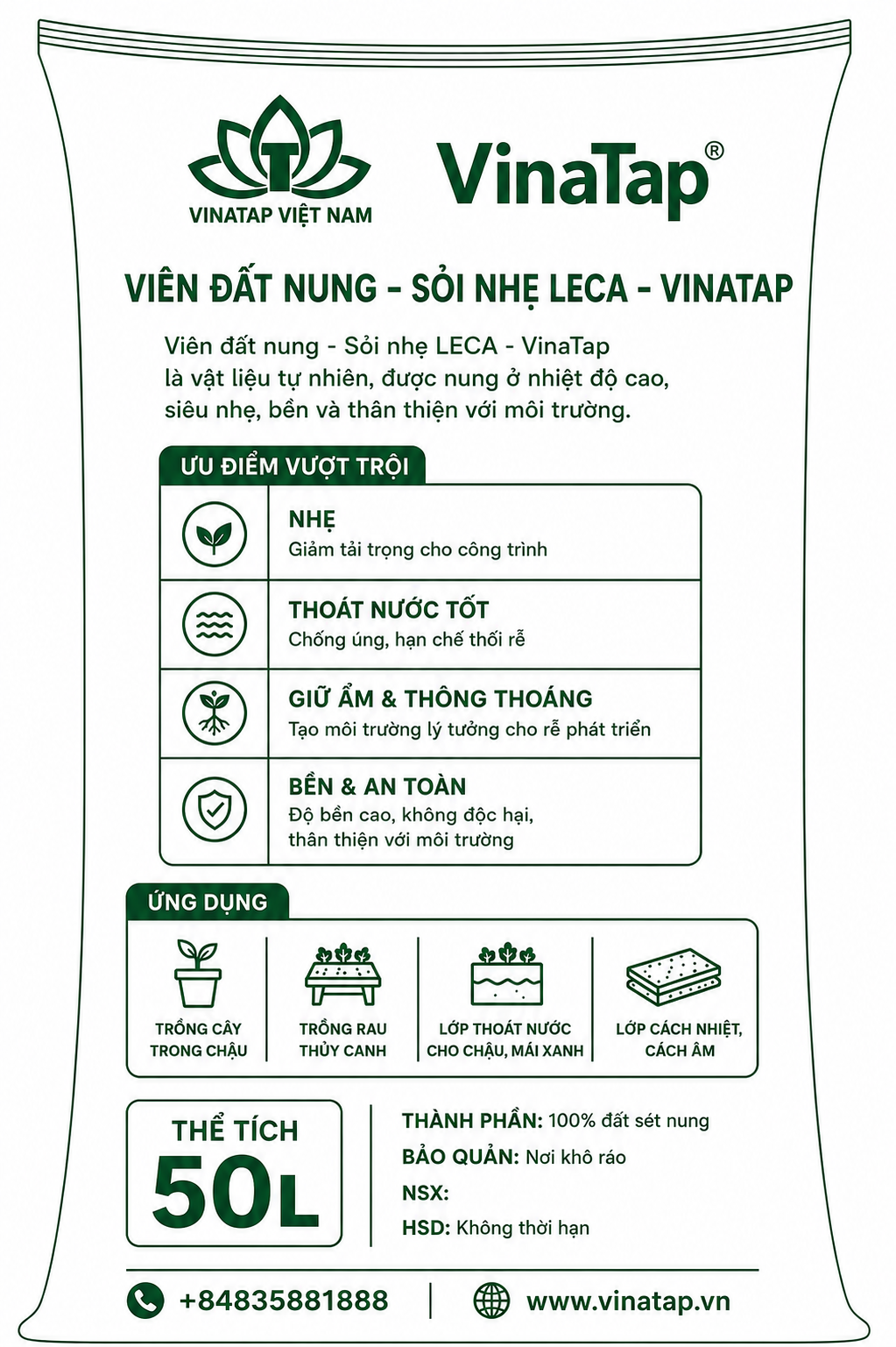 Sỏi Nhẹ Keramzit VinaTap – Giá thể trồng cây và vật liệu bê tông nhẹ