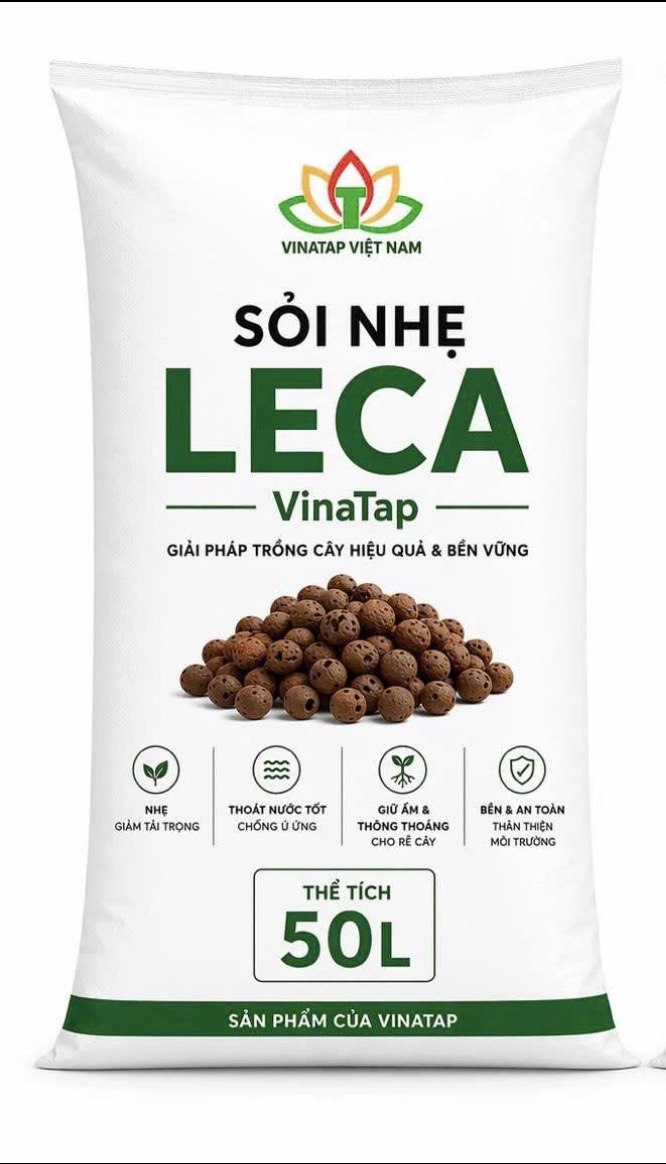 Đất sét nung LECA VinaTap giá thể sạch chuyên dụng cho thủy canh và cây cảnh