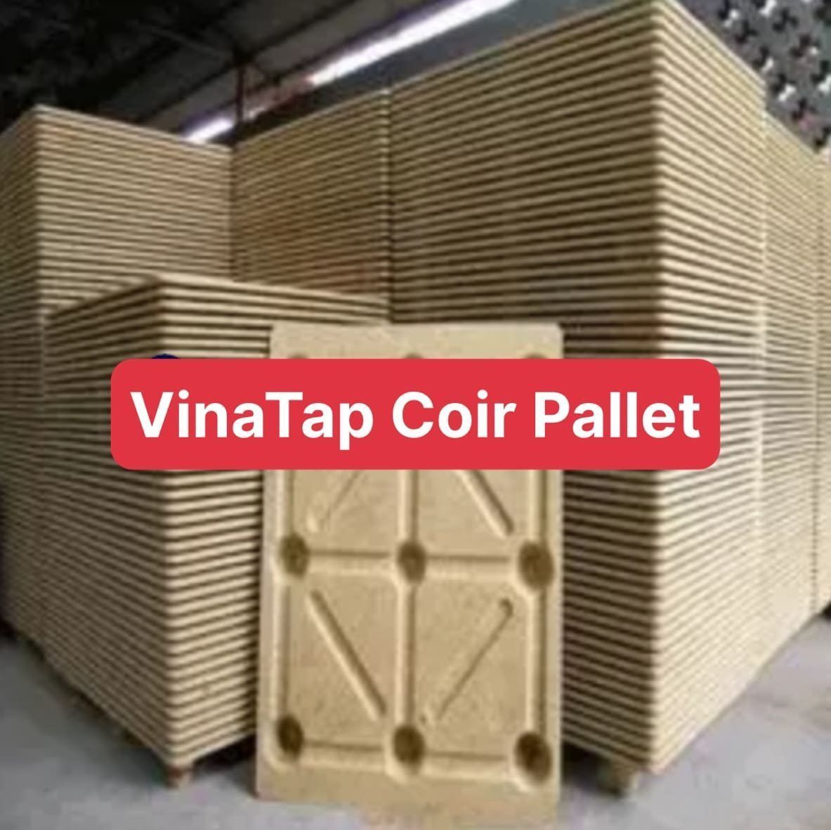 Pallet xơ dừa VinaTap chất lượng cao chịu lực hàng tấn chuyên dụng cho logistics xuất khẩu