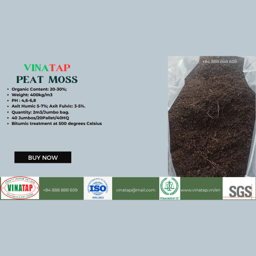 Peat Moss 50L and; 100L – Premium Horticultural Substrate | VinaTap Vietnam