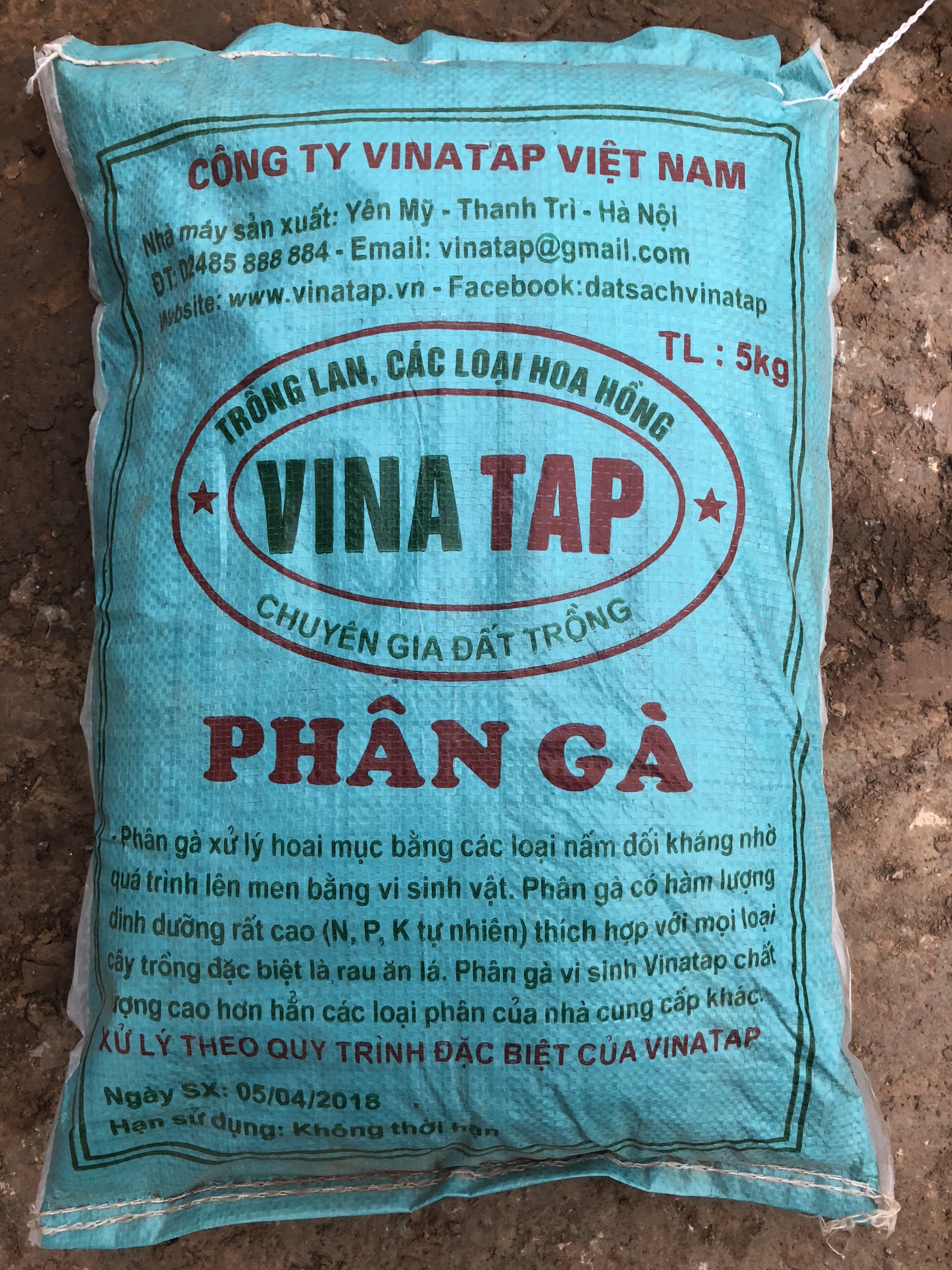 Phân gà vi sinh VinaTap 50kg | Là loại phân bón tốt nhất cho Rau ăn lá, Hoa, và cây công nghiệp | Cho năng suất bội thu | Cải tạo đất tuyệt vời